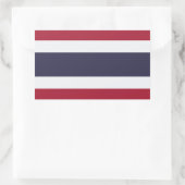Rechteckiger Aufkleber mit Flagge Thailands (Tasche)