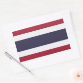 Rechteckiger Aufkleber mit Flagge Thailands (Umschlag)