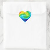 rechteckiger Aufkleber mit Regenbogenspirale (Tasche)