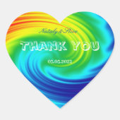 rechteckiger Aufkleber mit Regenbogenspirale (Vorderseite)