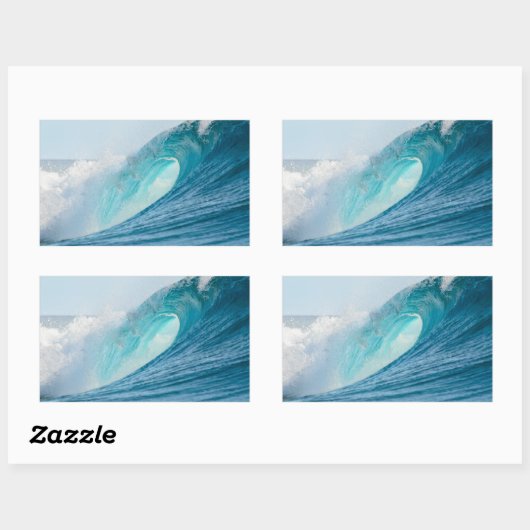 Rechteckiger Aufkleber mit Wellenbrecher (Blatt)