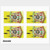 Rechteckiger Glossarkleber der Kuckucksuhr Rechteckiger Aufkleber (Blatt)