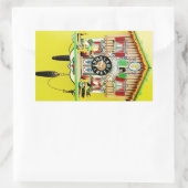 Rechteckiger Glossarkleber der Kuckucksuhr Rechteckiger Aufkleber (Tasche)