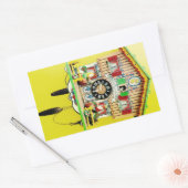 Rechteckiger Glossarkleber der Kuckucksuhr Rechteckiger Aufkleber (Umschlag)