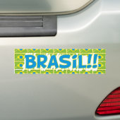 Rechteckiger Klebstoff „Brasilien im Blatt " Autoaufkleber (Auf Auto)