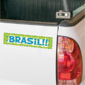 Rechteckiger Klebstoff „Brasilien im Blatt " Autoaufkleber (Auf Lkw)