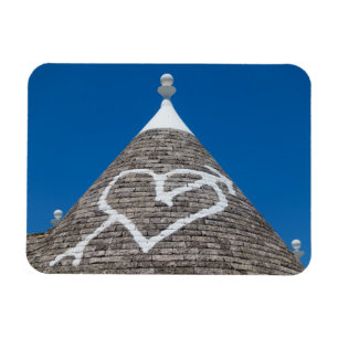 Rechteckiger Magnet des Trulli Haus-Dachs
