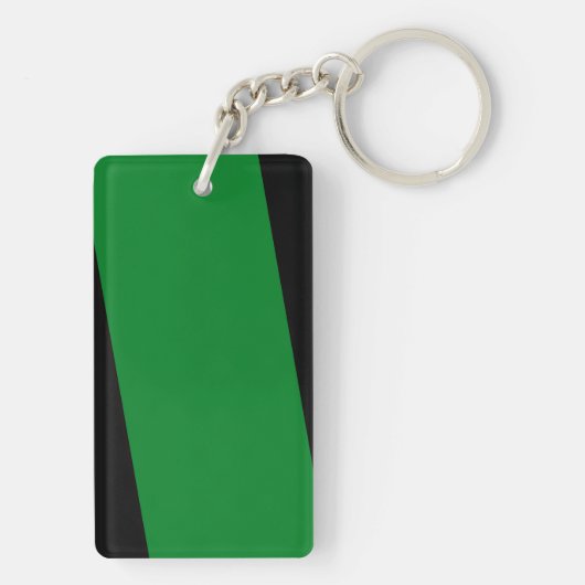 Rechteckiger Minimalistischer einfacher Streifen m Schlüsselanhänger (Rückseite)
