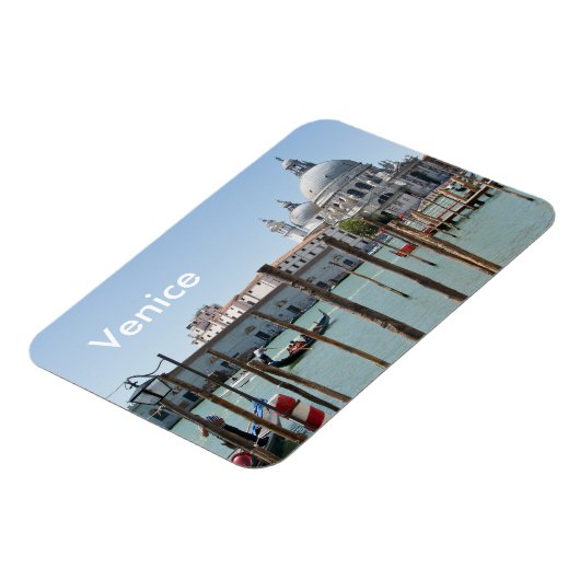 Rechteckiger Venedig-Magnet mit Text Magnet (Linke Seite)