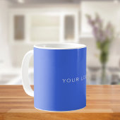 Rechteckiges blaues Logo Kaffeetasse