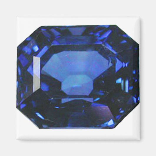 Rechteckiges Saphire-blaues Muster Magnet (Vorne)