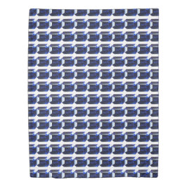 Rechteckiges Sapphire Blue