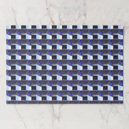 Rechteckiges Sapphire Blue