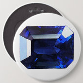 Rechteckiges Sapphire Blue Button (Vorne & Hinten)