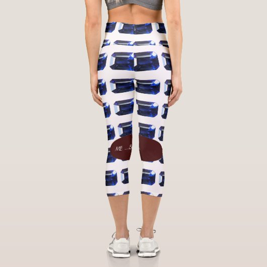 Rechteckiges Sapphire Blue Capri Leggings (Rückseite)