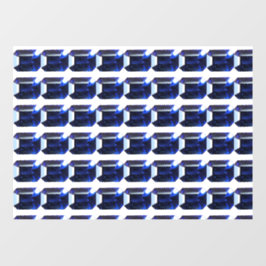 Rechteckiges Sapphire Blue Fensteraufkleber