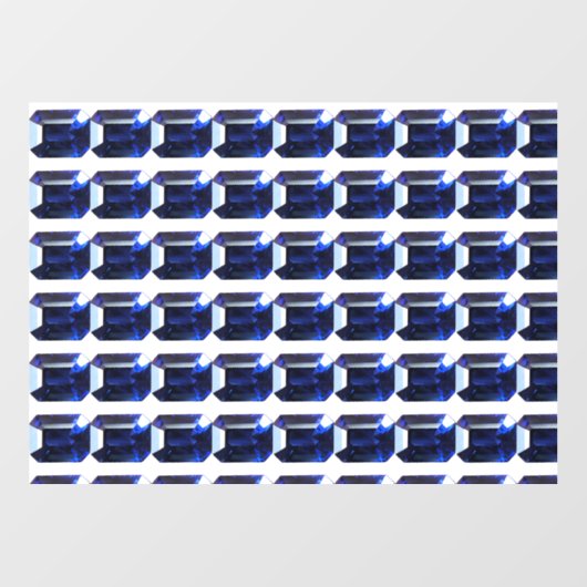 Rechteckiges Sapphire Blue Fensteraufkleber (Blatt)
