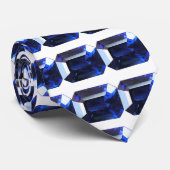 Rechteckiges Sapphire Blue Krawatte (Gerollt)