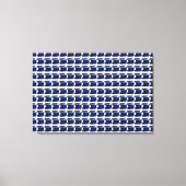 Rechteckiges Sapphire Blue Leinwanddruck (Vorderseite)