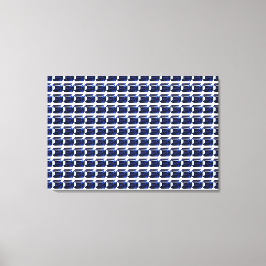 Rechteckiges Sapphire Blue Leinwanddruck (Vorderseite)