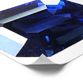 Rechteckiges Sapphire Blue Poster (Ecke)