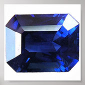 Rechteckiges Sapphire Blue Poster (Vorne)