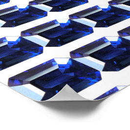 Rechteckiges Sapphire Blue Poster