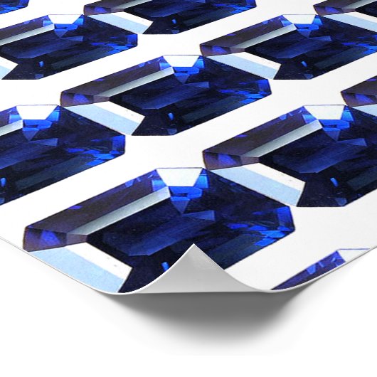 Rechteckiges Sapphire Blue Poster (Ecke)