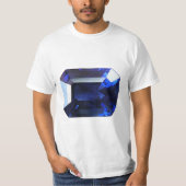 Rechteckiges Sapphire Blue T-Shirt (Vorderseite)