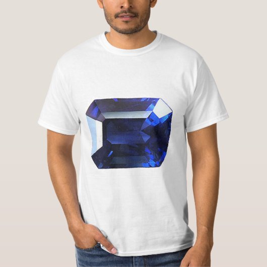 Rechteckiges Sapphire Blue T-Shirt (Vorderseite)