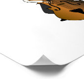 Rechteckiges String Double Bass Girl Poster (Ecke)