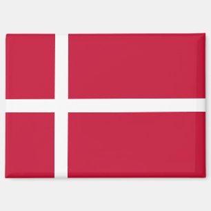 Rechteckmagnet mit der Nationalflagge Dänemarks  Magnet