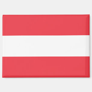 Rechteckmagnet mit Nationalflagge Österreichs  Magnet