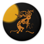 Rechter Einfassung Kokopelli Musiker Keramikknauf (Vorderseite)