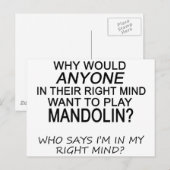 Rechter Geist Mandolin Postkarte (Vorne/Hinten)