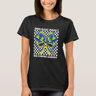 Rechter perfekter Kokettenbogen Mädchen Down-Syndr T-Shirt
