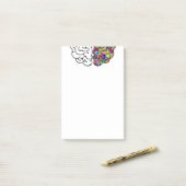 Rechtes Gehirn, Links Gehirn Post-it Klebezettel (Auf Schreibtisch)