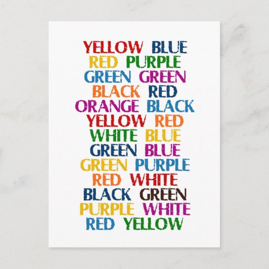 Rechtes Gehirn, Verlassen Hirnkonflikt Postkarte (Vorderseite)