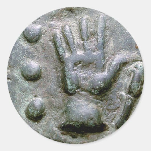 Rechtes Hand Aes Grave Quadrans Runder Aufkleber (Vorderseite)
