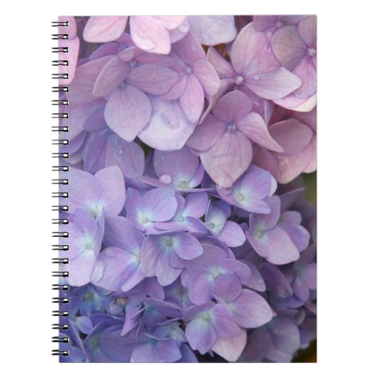 Rechtes/linkshändiges Hydrangeanotizbuch Notizblock (Vorderseite)