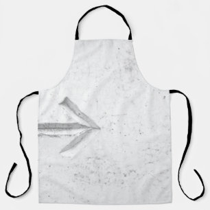 Rechtes Pfeilzeichen an der Wand Schürze