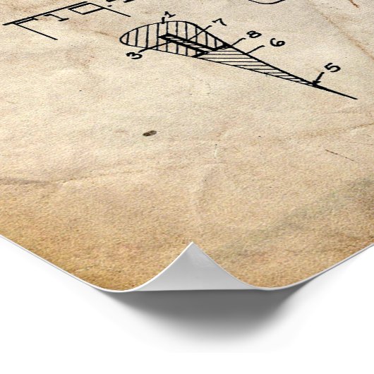 Rechtes Razor Patent Poster (Ecke)