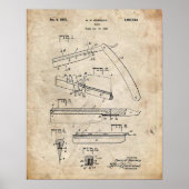 Rechtes Razor Patent Poster (Vorne)
