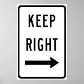 Rechtes Zeichen behalten Poster (Vorne)