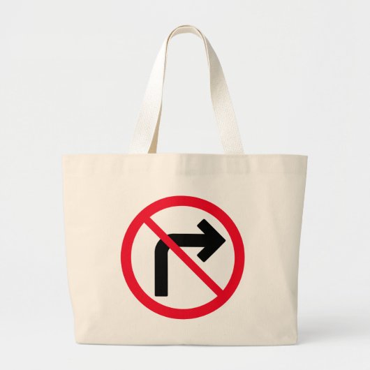 Rechtes Zeichen verboten | Jumbo Tote Bag Stoffbeutel (Vorne)