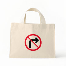 Rechtes Zeichen verboten | Tiny Tote Bag