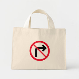 Rechtes Zeichen verboten | Tiny Tote Bag Mini Stoffbeutel