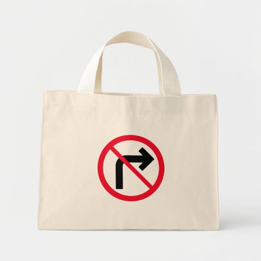 Rechtes Zeichen verboten | Tiny Tote Bag Mini Stoffbeutel (Vorne)