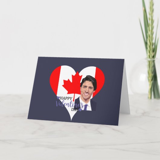 rechtfertigen trudeau valentine feiertagskarte (Vorderseite)
