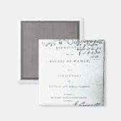 Rechtfertigung der Rechte der Frau Magnet (Vorderseite/Rückseite)